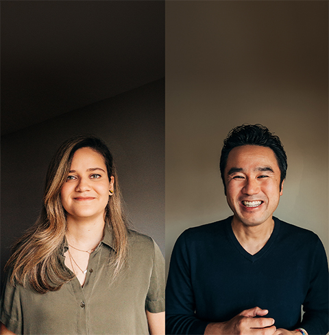 Dois retratos de funcionários da Apple.