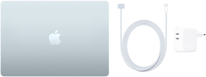 15" MacBook Air, USB‑C auf MagSafe 3 Kabel und 35W Dual USB‑C Port Power Adapter