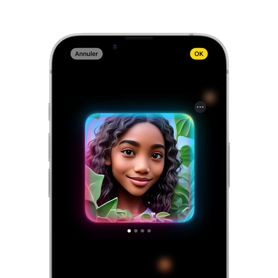 Écran d’iPhone 16e affichant l’app Image Playground.