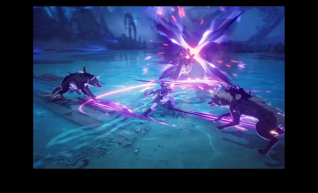 MacBook Pro screen showing a video game