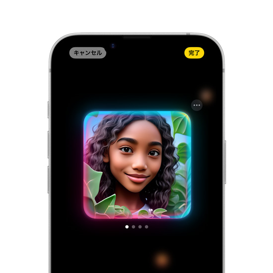 iPhone 16eの画面にImage Playgroundアプリが表示されている