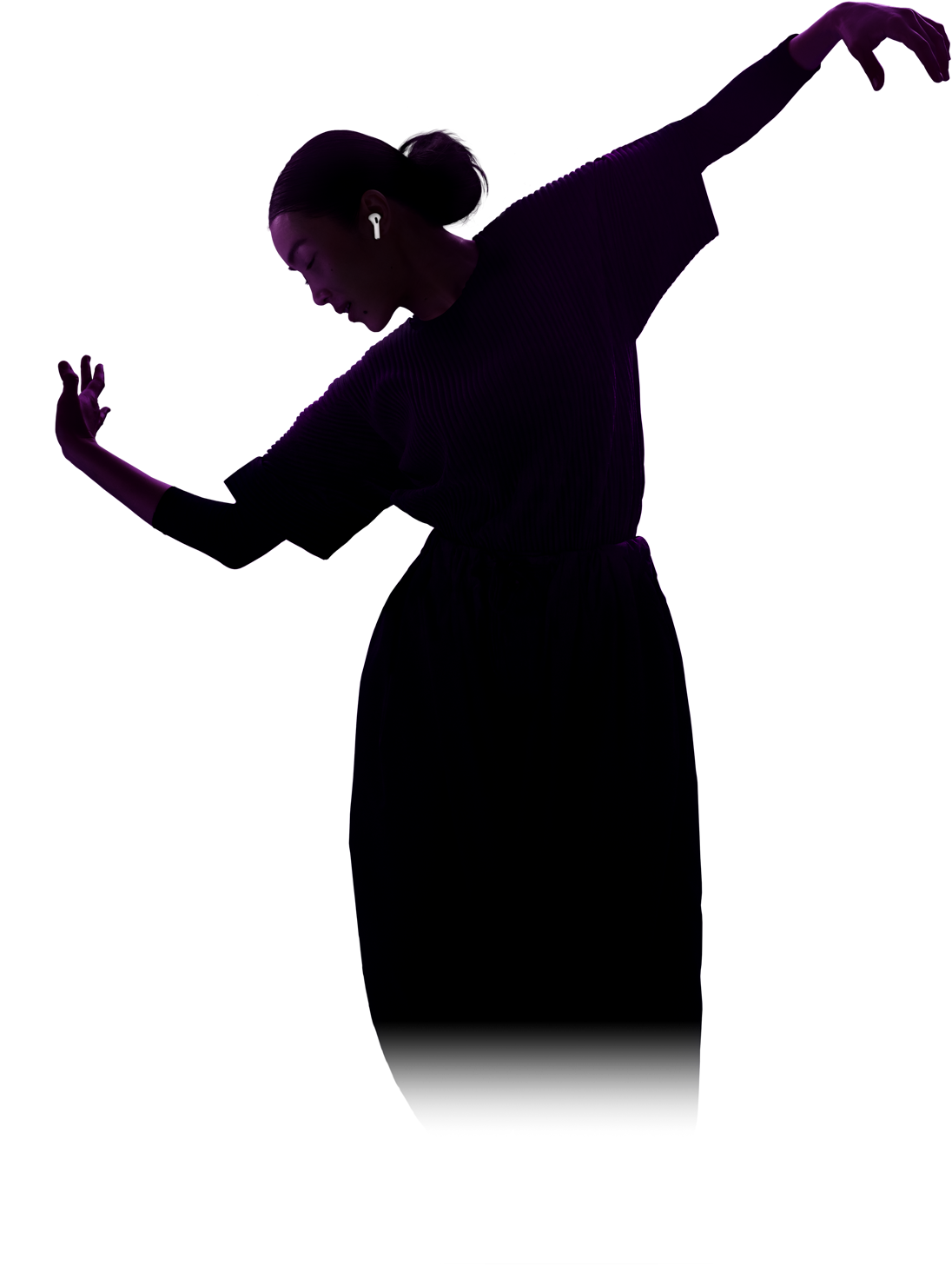 Ένας χορευτής φορώντας AirPods 4