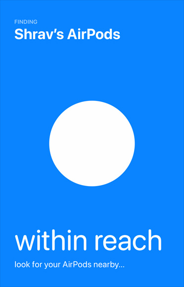 Το γραφικό finder της Εύρεσης χρησιμοποιείται για τον εντοπισμό της ακριβής τοποθεσίας μίας συσκευής.