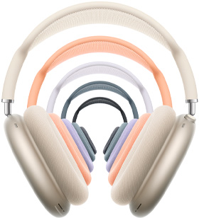 AirPods Max Over-Ear Kopfhörer, Farbe Violett, Hörmuscheln, Teleskoparm, Kopfbügel