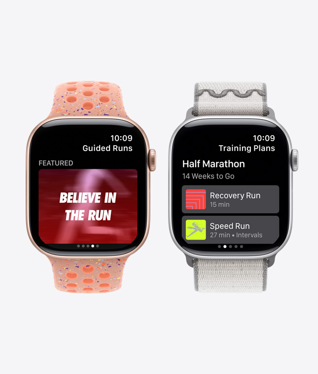 Apple Watch Series 11 devices, Nike Run Club app, Guided Runs and Training Plans features
