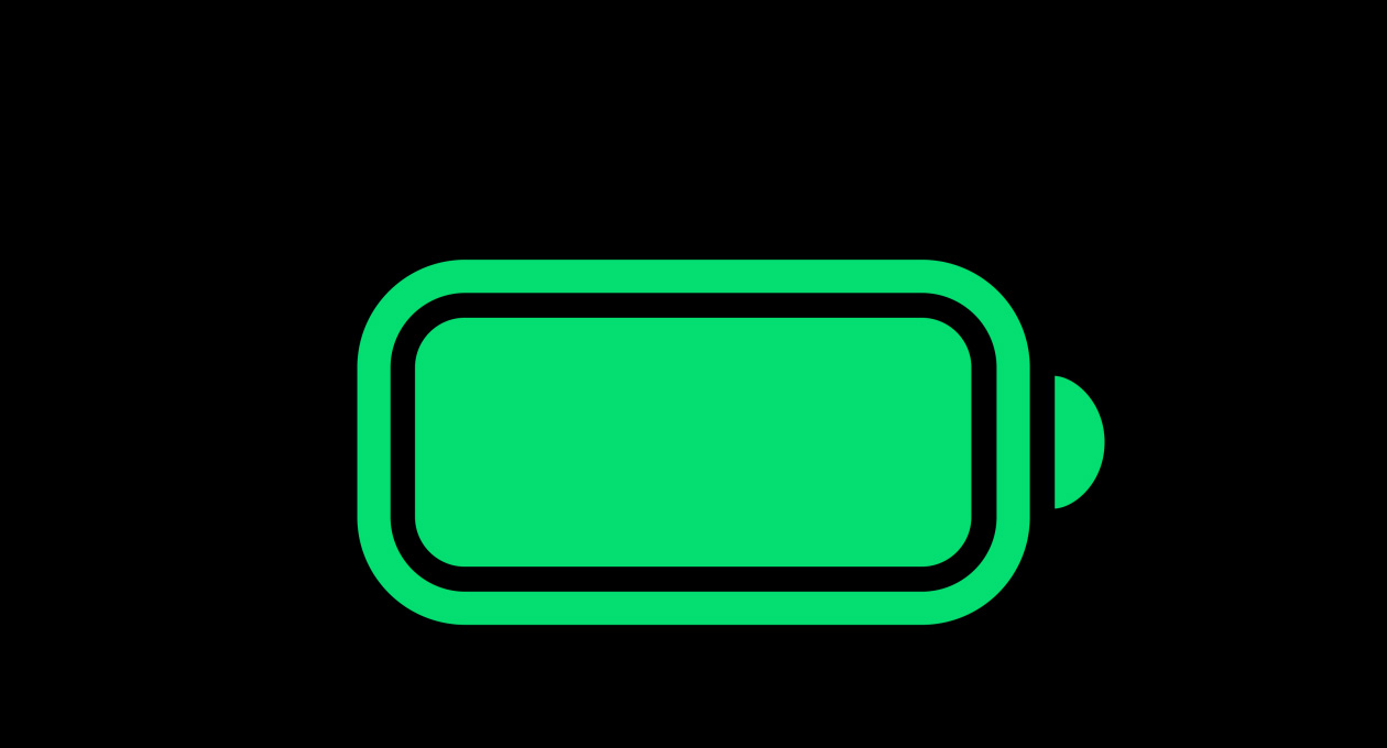 Battery icon, fully charged