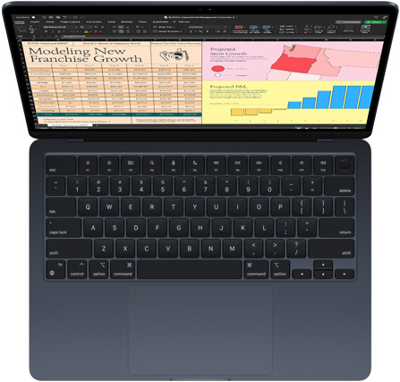 A Microsoft Excel egy MacBook Airen