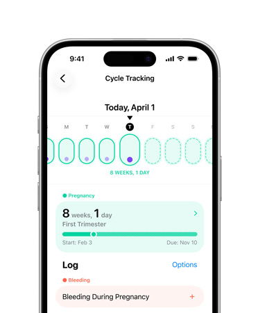 iPhone, Cycle Tracking in Health app set to track pregnancy milestones