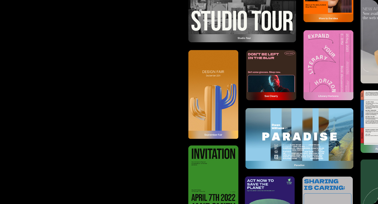 ภาพถ่ายและภาพวาดประกอบหลากหลายแบบที่แสดงให้เห็นถึงความสามารถของ Pixelmator Pro